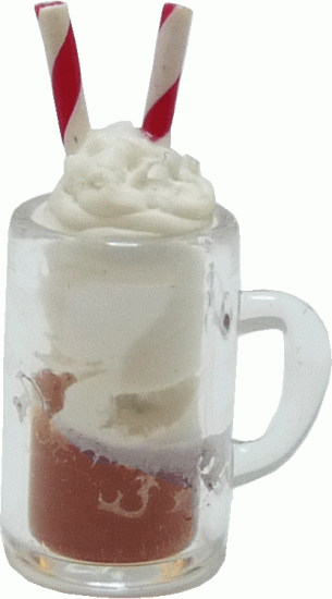 (image for) Root Beer Float in Mug w/ 2 Straws