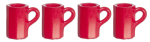 (image for) Red Beer Mugs 4pcs