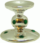 (image for) Emerald Encrusted Short Candlestick Holder