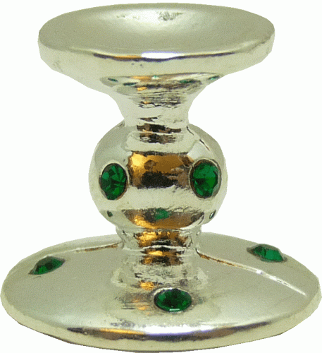 (image for) Emerald Encrusted Short Candlestick Holder