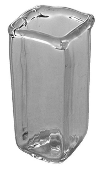 (image for) Square Clear Glass Vase