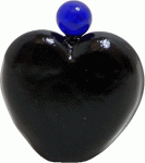 (image for) Black Glass Heart w/Stop