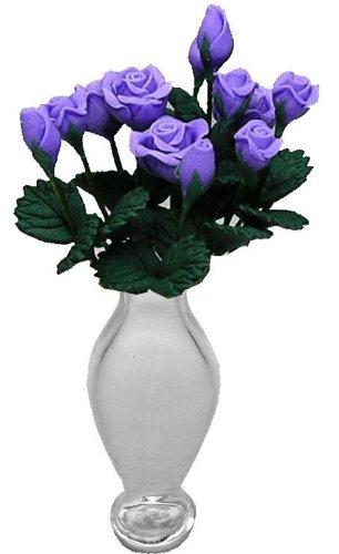 (image for) Purple Roses in Classic Vase 12pc