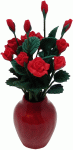 (image for) Red Roses in Red Vase 12pc