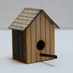 (image for) Birdhouse w/ Shingle Roof No Stand