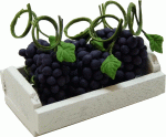 (image for) Purple Grapes in Whitewashed Crate