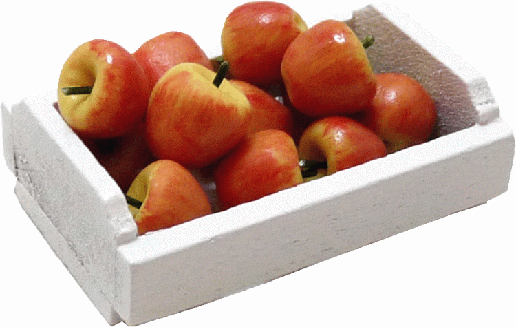 (image for) Macintosh Apples in Whitewashed Crate