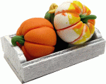 (image for) Gourds in Whitewashed Wooden Crate