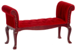 (image for) Red Velour Settee