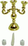 (image for) Gold Candelabra with Candles Style 3