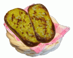 (image for) Garlic Breads in Basket w/ Napkin 2pc