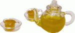 (image for) Tea in Glass Teapot and Cups/ Saucers 6pc