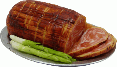 (image for) Sliced Roast on Metal Platter with Garnish