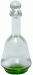 (image for) Green Trim Glass Decanter w/ Lid Style 2