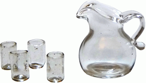 (image for) 1/2in Scale Pitcher & Glasses 5pc