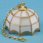 (image for) White Tiffany Hanging Lamp Non-Working