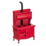 (image for) Old Fashioned Wood Stove - Red