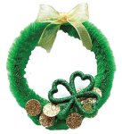 (image for) St Patricks Day Shamrock Wreath