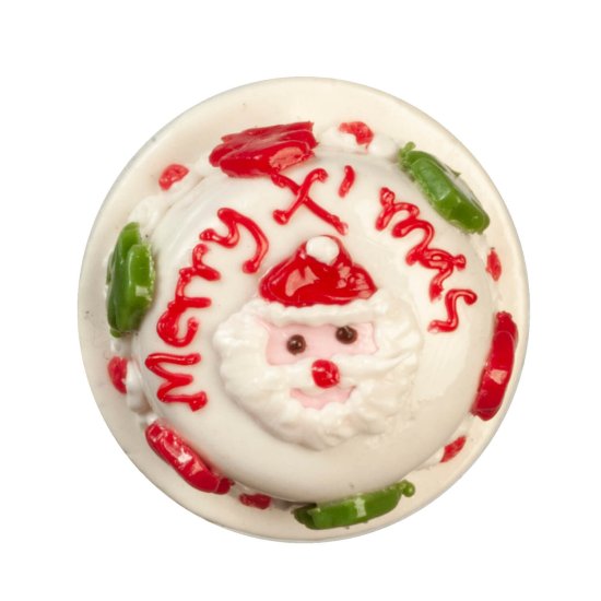 (image for) Round Santa Cake w/ Merry X-Mas