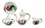 (image for) Ceramic Tea Set Chickens 5pc