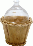 (image for) Glass Demijohn in Basket Clear