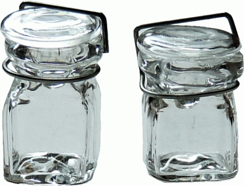 (image for) Small Square Canning Jar 2pc