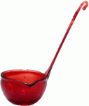 (image for) Glass Laddle Red