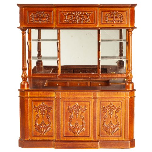 (image for) Square Victorian Bar w/ Hood - Walnut