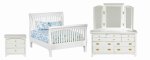 (image for) Slat Bedroom Set White - 3pc