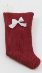 (image for) Stocking Cranberry w/ White Bow