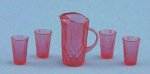 (image for) Pitcher & 4 Glasses Cranberry