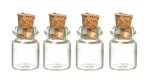 (image for) Empty Glass Jars w/ Cork Tops 4pc