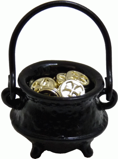 (image for) Black Pot w/ Gold Doubloons