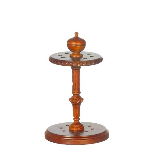 (image for) Small Round Pool Cue Stand - Walnut