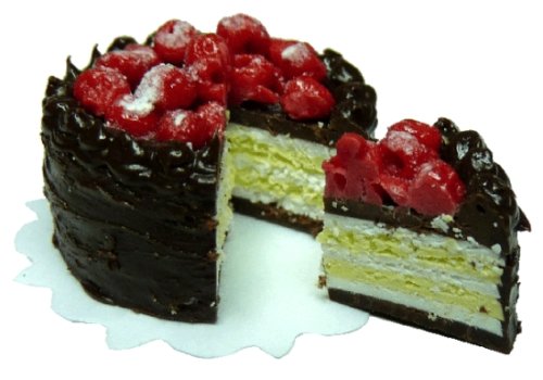 (image for) Chocolate Frosted Cream Cake w/ Cherry on Top