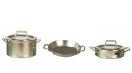 (image for) Pots - Pan - Lids - Nickel - 5pc