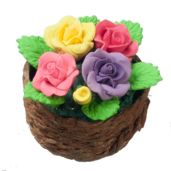 (image for) Pastel Roses in Basket