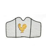 (image for) Fireplace Screen w/ Rooster - Black Metal