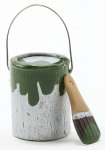 (image for) Paint Can & Brush Set Green 2pc