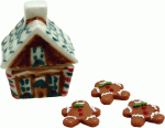 (image for) Gingerbread House Cookie Jar w/ Cookies