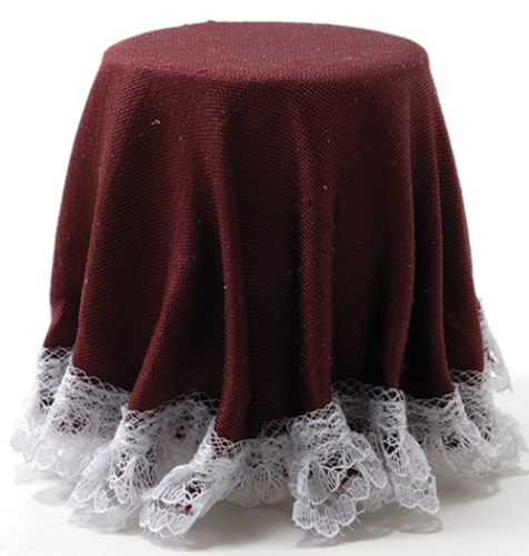 (image for) Burgundy Skirted Table