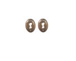 (image for) Oval Door Keyhole - Antique Brass 2pc