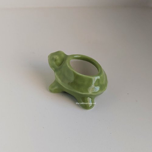 (image for) Ceramic Turtle Planter - Green