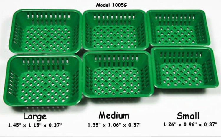 (image for) Plastic Market Produce Baskets - Green - Small