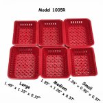 (image for) Plastic Market Produce Baskets - Red - Small