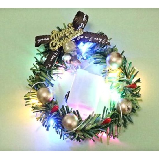 (image for) LED Pine Wreath Kit - Colored Lights