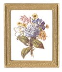 (image for) Framed Rectangle Floral Picture Set 4pc