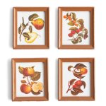 (image for) Framed Rectangle Fruit Picture Set 4pc