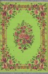 (image for) Turkish Rectangular Area Rug - Lime Green Floral