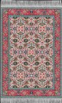 (image for) Turkish Large Throw Rug - Red Floral